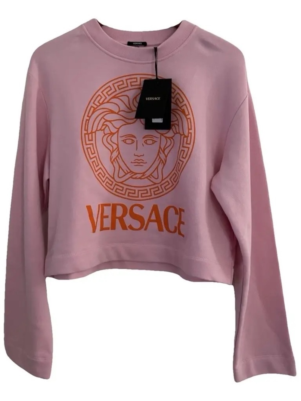 Versace Medusa Crop Top Sweatshirt Size 40
